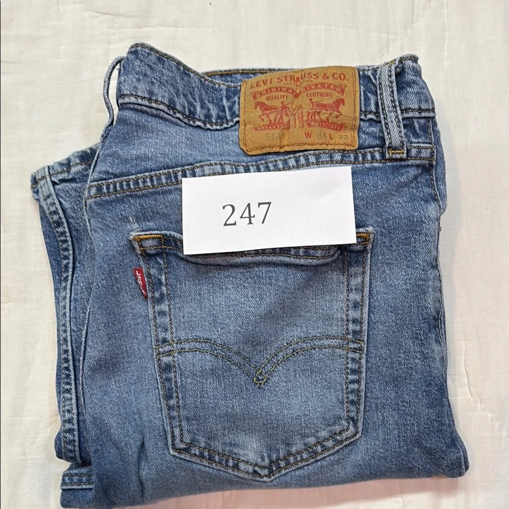 Levi's‎ 511 Slim Fit Jeans 34x32 Mens Blue Denim Vintage Wash Stretch Pants